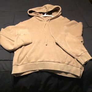 American Eagle Crop Waffle Hoodie XL
